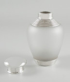 Teedose Glas Silber vanKempen detail1