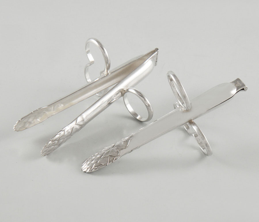 Paar Spargelhalter versilber Christofl