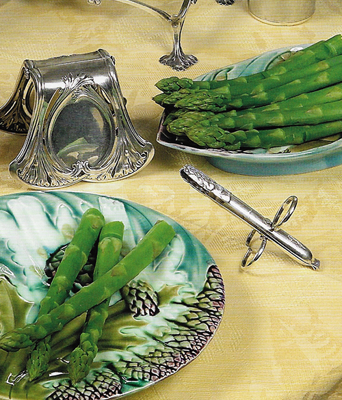 Paar Spargelhalter versilbert Christofle detail4