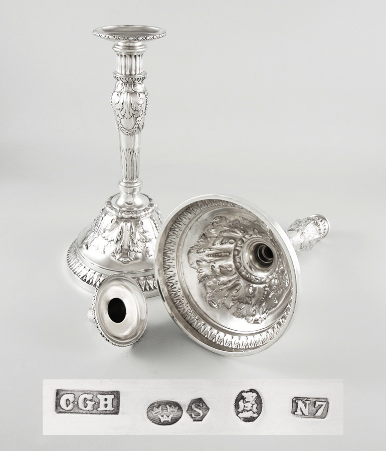 Paar Leuchter Hallberg detail5