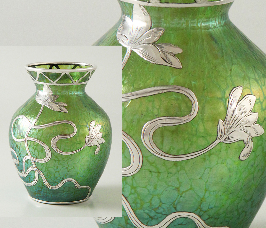 Loetzvase Creta Papillon gruen